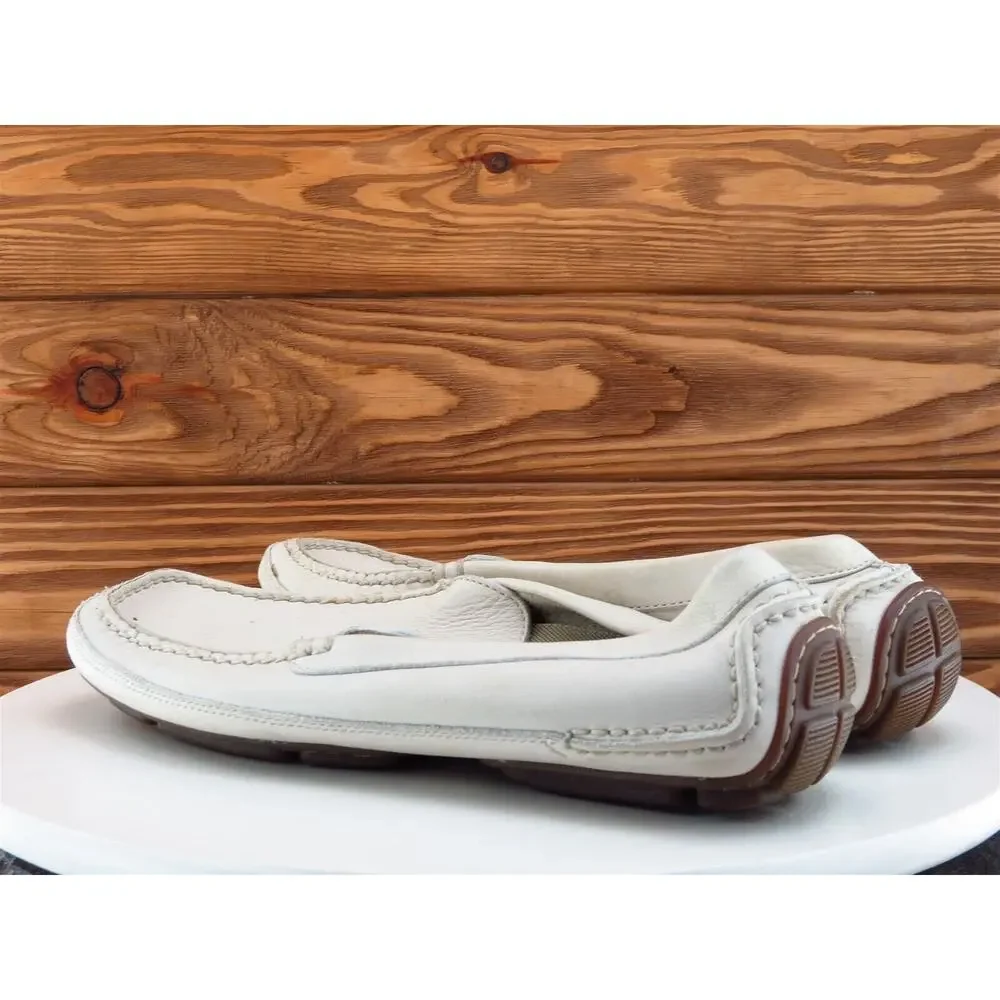 Rockport Sz 10 Driving‎ Moccasin Beige Leather Men Slip On Medium (D, M)